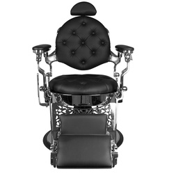 Gabbiano barber chair giulio silver black