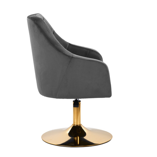 4rico swivel chair qs-bl14g velvet grey