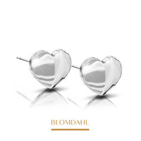 Heart 5 mm earrings SFJ silver medical titanium