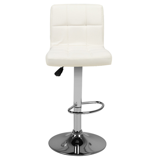 Bar hocker m06 quilted adjustable white