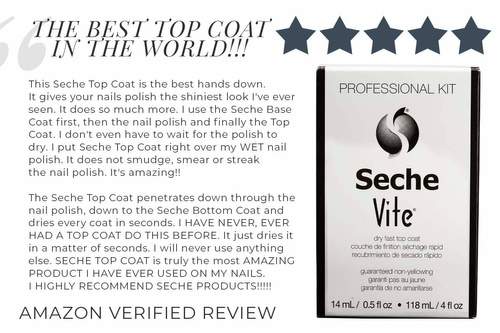 Seche Vite Top Coat 14ml + 118ml top coat do zwykłego lakieru