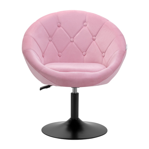 4rico swivel chair qs-bl12b velvet pink