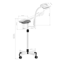 Vapozone giovanni with magnifying lamp d-21 white