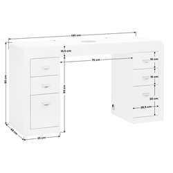 Cosmetic desk 314 white