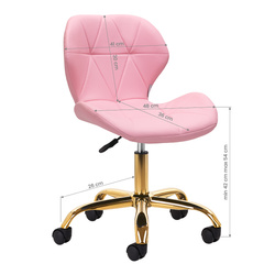 Cosmetic stool qs-06g rose gold