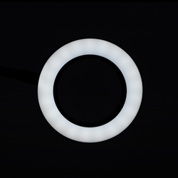 Led snake ring desk magnifier lamp black