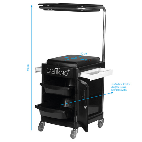 Helper - pedicure stool 23 plus black