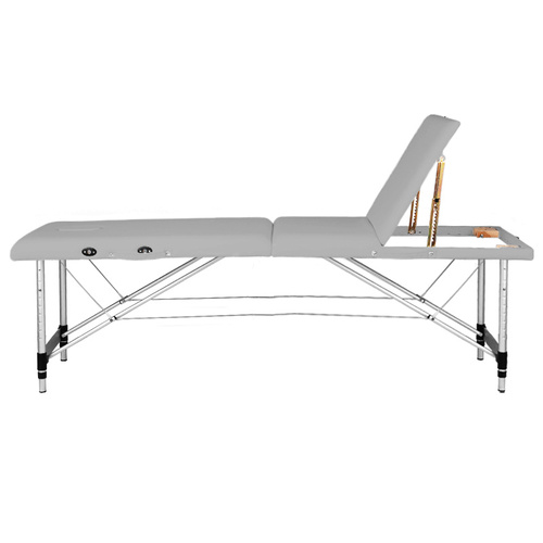 Folding massage table aluminium comfort activ fizjo 3 segment grey