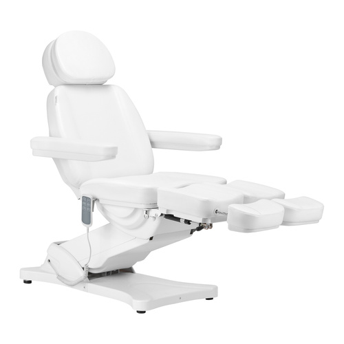 Electric cosmetic chair sillon classic 3 motors with cradle pedi white