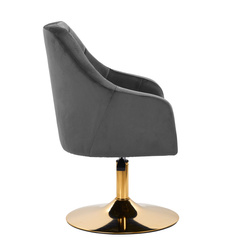 4rico swivel chair qs-bl14g velvet grey
