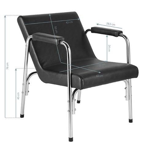 Gabbiano chair for hairdresser's wash gb-1004a black
