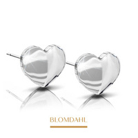 Heart 8 mm earrings SFJ silver medical titanium