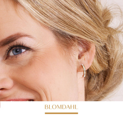 Brilliance Curved Crystal 15 mm SFJ gold titanium medical earrings