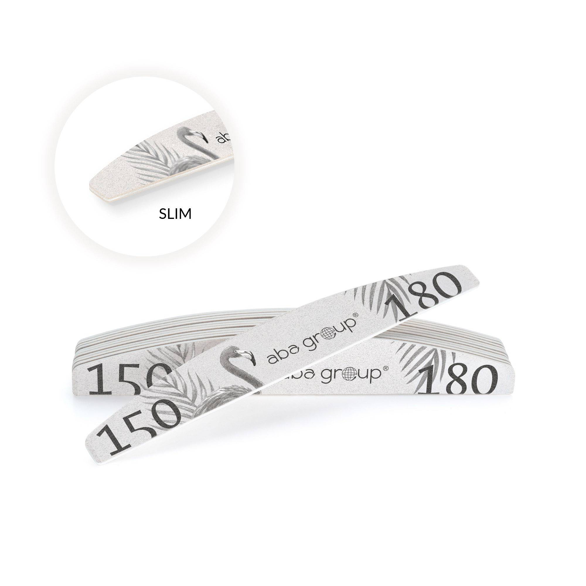 50xSLIM - Cienki pilnik do paznokci PÓŁKSIĘŻYC 150/180 szary -Aba Group