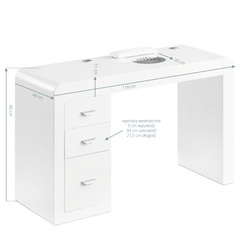 Cosmetic desk 312 white right
