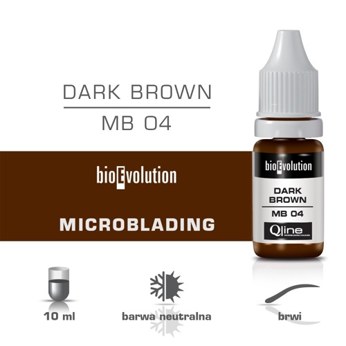 Barwnik Bioevolution Dark Brown MB 04 - Qline Microblading - 10ml