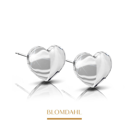 Kolczyki Heart 5 mm SFJ srebrny tytan medyczny