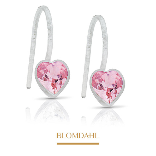 Kolczyki Heart Light Rose 6 mm SFJ plastik medyczny