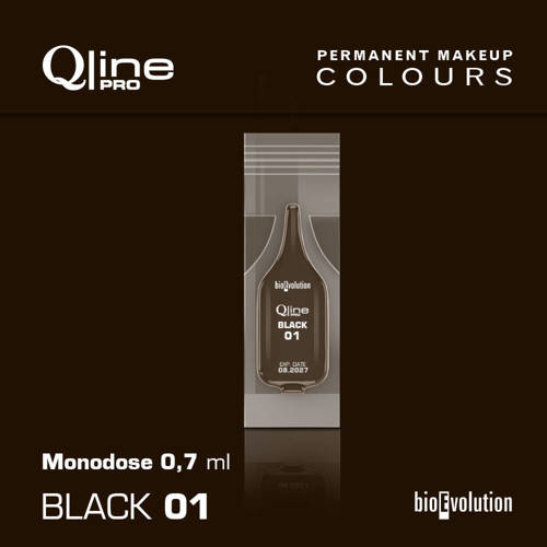 Pigment Bioevolution Black 01 Qline Pro 0,7ml monodose